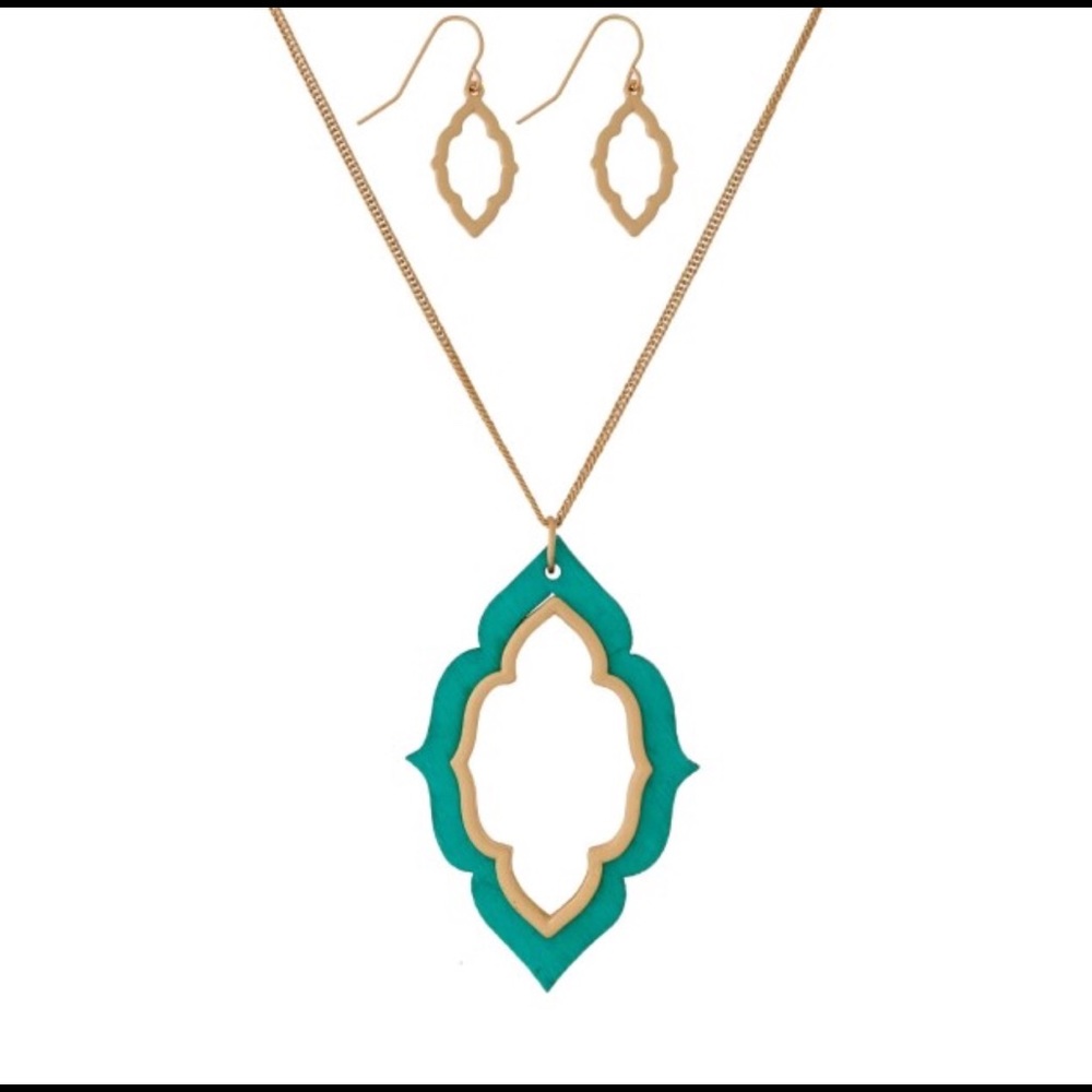 Moroccan style necklace and earring set